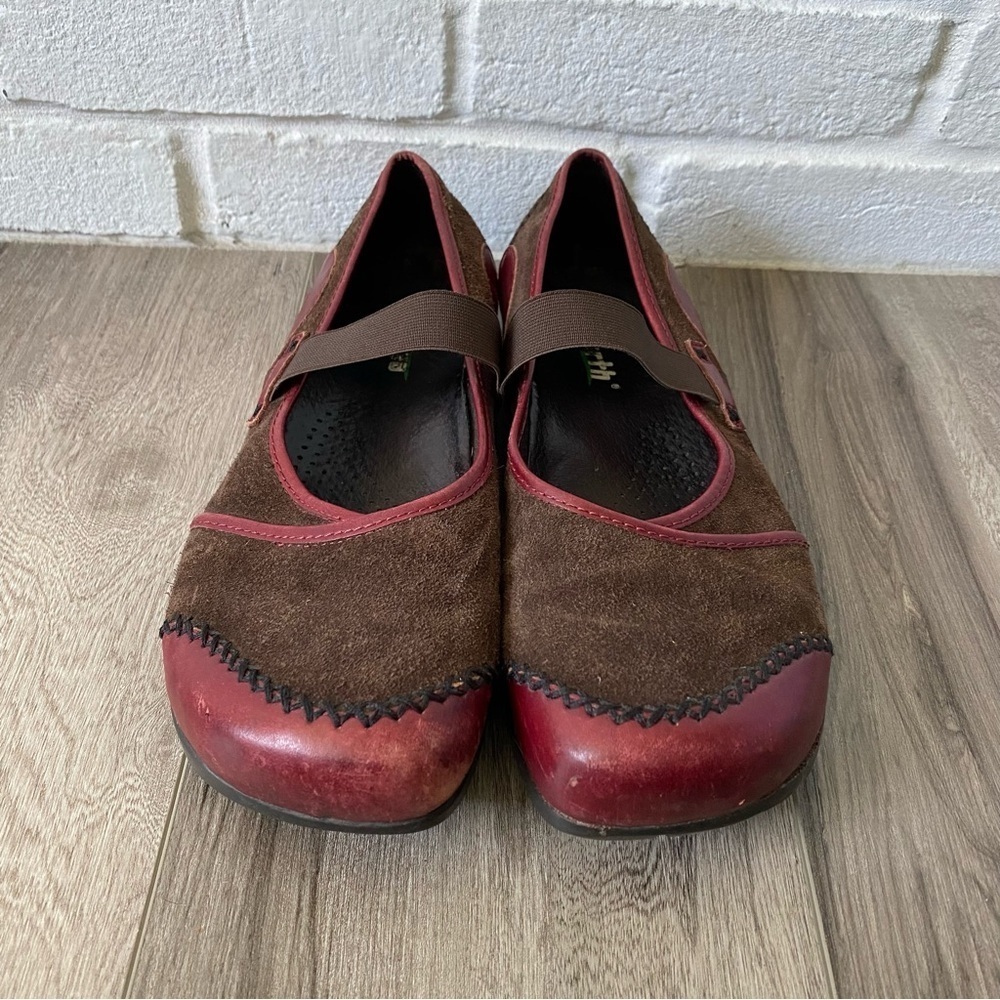 Earth Kalso Allure Comfort Maryjane Flats Shoes Brown Red Women’s Size 9.5 - Picture 2 of 10